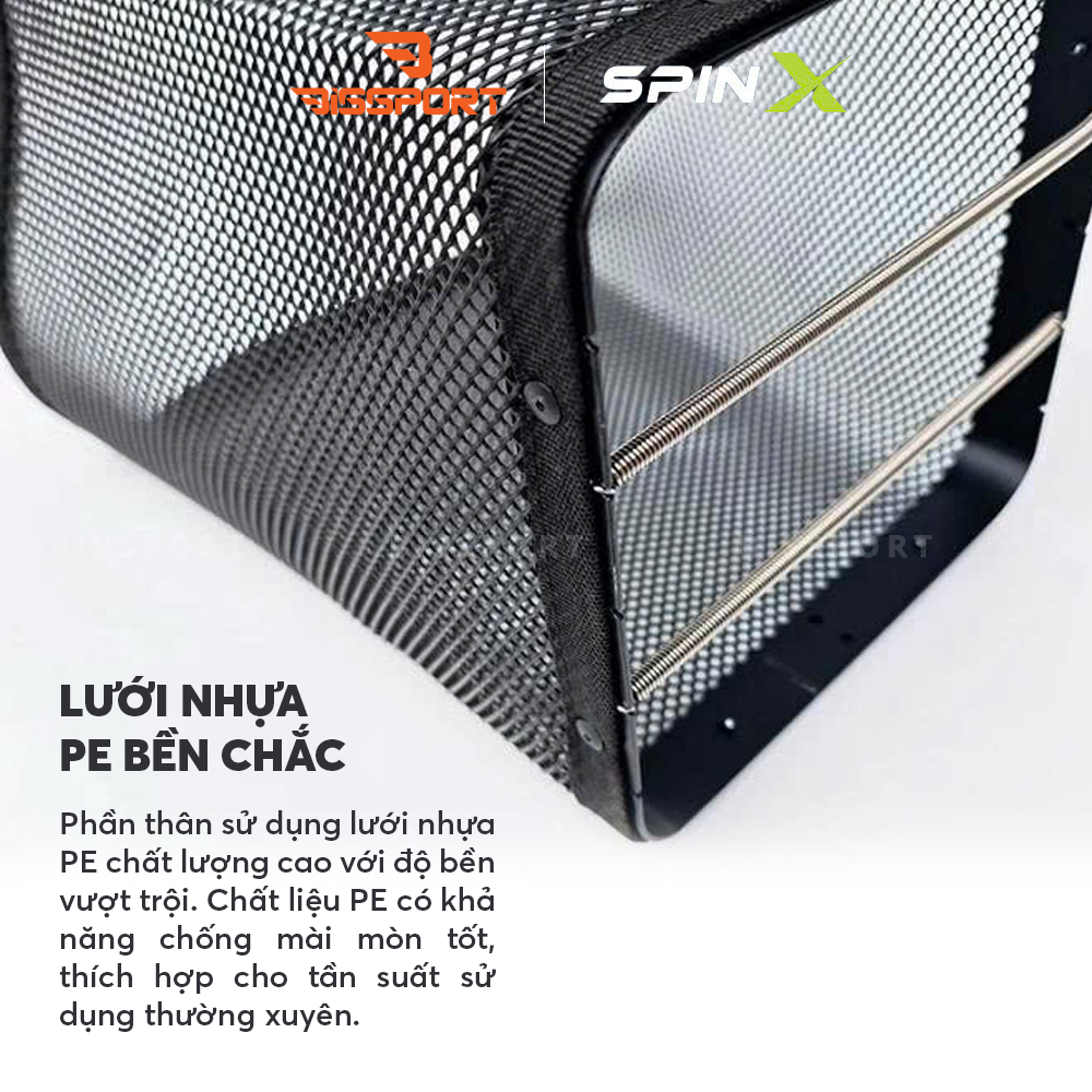 Cây Nhặt Bóng Pickleball/ Tennis Dạng Lưới SpinX Chính Hãng - Lưới Nhựa PE Bền Bỉ - Thanh Sắc - Cứng Cáp, Bền Bỉ